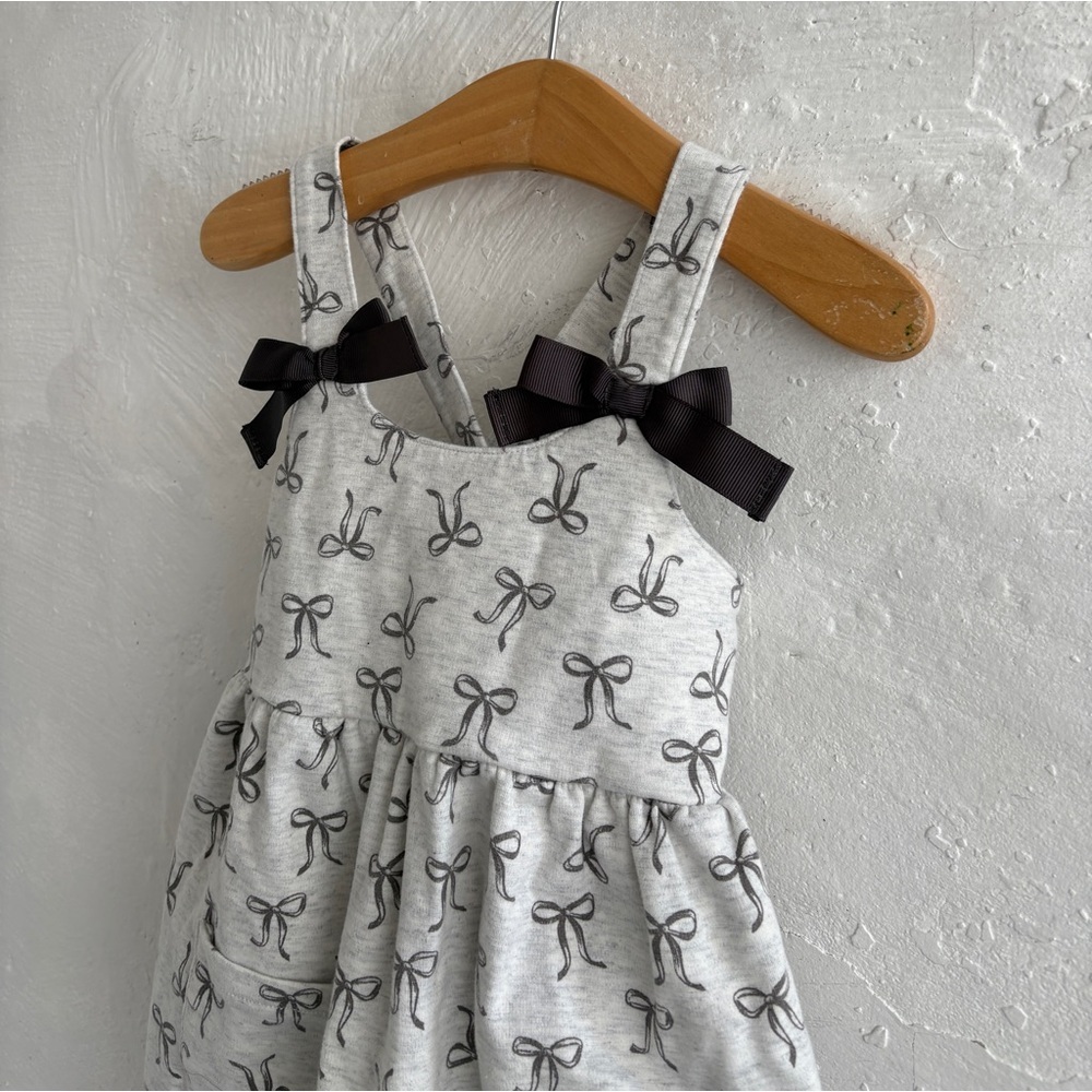 Carter's toddler girl bow print jumper dress - Picture 3 of 7